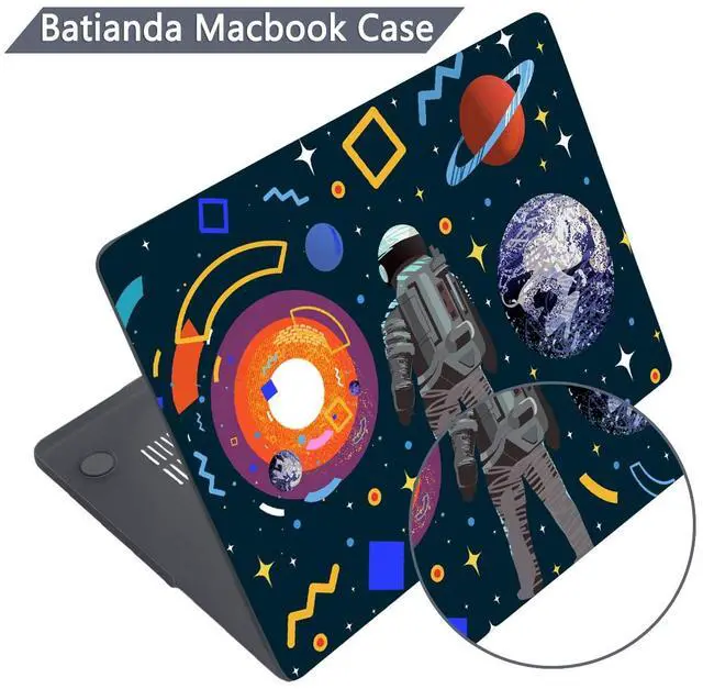 Alt view image 5 of 5 - Batianda Premium Case for New MacBook Air 15 inch 2025 M4 2024 2023 with M3 M2 Chip Model A3241/A3114, Designed Protective Plastic Hardshell & Keyboard Cover & Screen Protector, Astronaut Planet