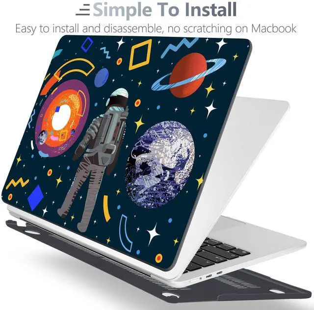 Alt view image 4 of 5 - Batianda Premium Case for New MacBook Air 15 inch 2025 M4 2024 2023 with M3 M2 Chip Model A3241/A3114, Designed Protective Plastic Hardshell & Keyboard Cover & Screen Protector, Astronaut Planet