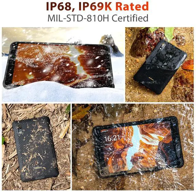 Alt view image 2 of 5 - Ulefone Armor Pad Lite Rugged Tablet(WiFi Only), 7650mAh, 8 Inch IP69K Waterproof Tablet, Octa Core 3GB + 32GB Android 13, Dual Speakers, uSmart Expansion Connector, 13MP + 5MP, 5G WiFi/BT5.2/GPS/NFC