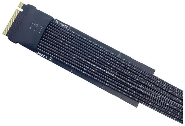Alt view image 4 of 5 - JMT M.2 NVMe M Key to Oculink 4i / SFF8611 Extension Cable PCIe4.0 X4 Gen3 4 Compatible with T10 / SAS-4 SFF-8612 (40cm)