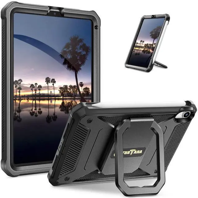 Main image of Fintie Case for iPad Mini 7 (A17 Pro, 7th Generation) 2024 / iPad Mini 6 (6th Gen) 8.3 Inch, [Tuatara Magic Ring] 360 Degree Rotating Shockproof Rugged Cover with Screen Protector, Black
