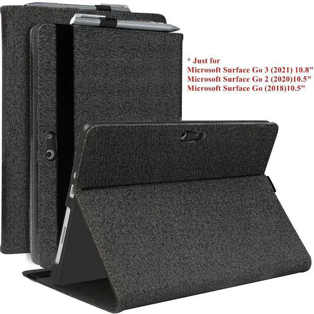 Alt view image 2 of 5 - Happy Balls Surface Go 4 Case 10" Stand Cover Case for Microsoft Surface Go 4/3/2/1 10.5", Folio Stand Protective Case Multiple Angle Viewing with Stylus Holder