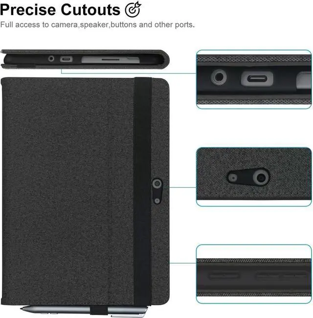 Alt view image 5 of 5 - Happy Balls Surface Go 4 Case 10" Stand Cover Case for Microsoft Surface Go 4/3/2/1 10.5", Folio Stand Protective Case Multiple Angle Viewing with Stylus Holder