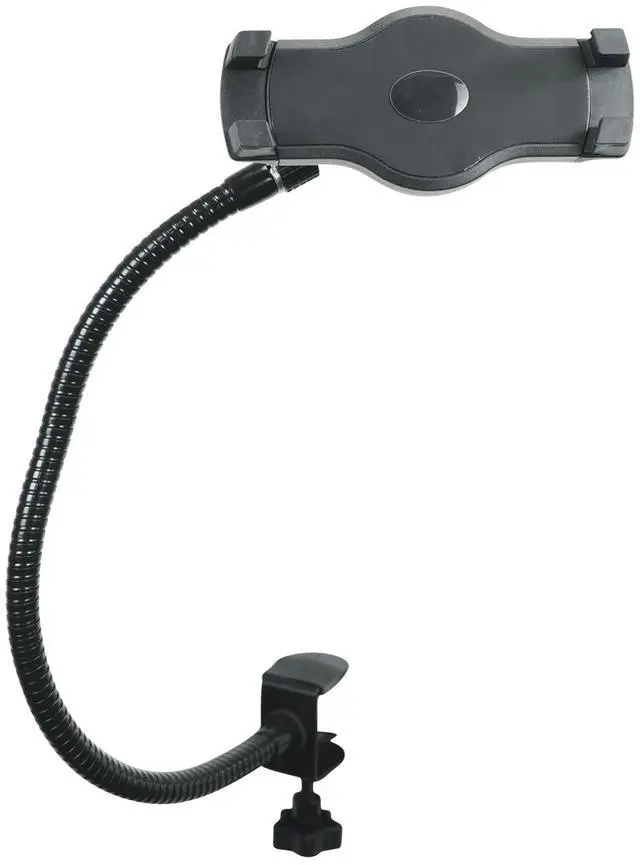 Alt view image 2 of 5 - Rockville iStand G20 20" Gooseneck Stand, Clamp Base, Adjustable Mic Clip, Phone/Tablet Holder, Perfect for DJs, Streaming, Podcasting, and Studio Use