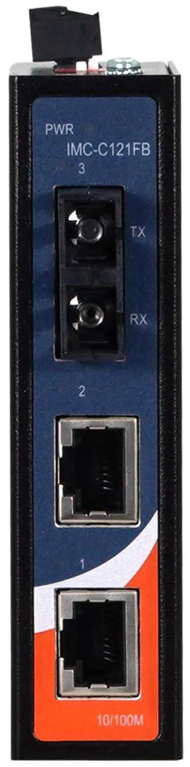 Alt view image 2 of 4 - IMC-C121FB-MM-SC Industrial Media Converter, 2-Ports 10/100Base-T(X) to 100Base-FX Multi-Mode, 2km/1310nm, SC Connector, up to 2km, ORing Industrial Networking