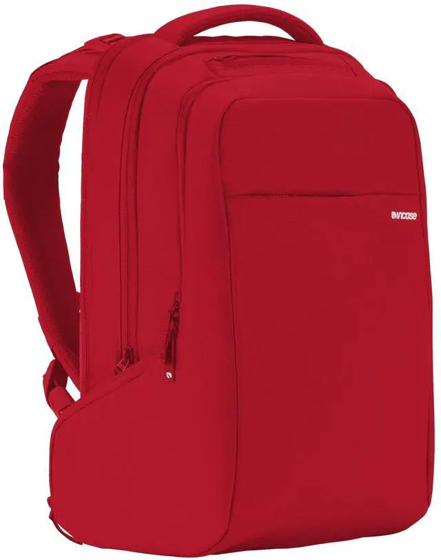 Main image of Incase ICON Durable Travel Backpack + Laptop Bag Made with Strong 840 Nylon - Fits 16-inch Laptop - Compact Carry On Backpack for Travel - Signal Red