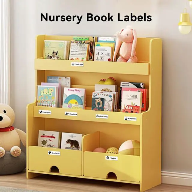 Alt view image 4 of 5 - NIIMBOT Bundle Clear Label Maker with 2 Roll Label Tapes, D110 Mini Portable Bluetooth Thermal Printer, Sticker Maker with Multiple Templates for Nursery School Baby Bottle Clothes Toy Books Storage
