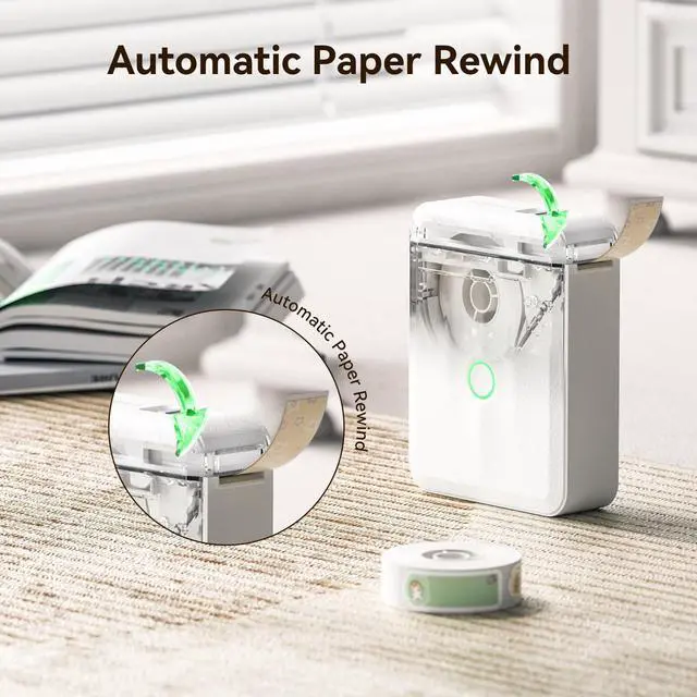 Alt view image 5 of 5 - NIIMBOT Bundle Clear Label Maker with 2 Roll Label Tapes, D110 Mini Portable Bluetooth Thermal Printer, Sticker Maker with Multiple Templates for Nursery School Baby Bottle Clothes Toy Books Storage