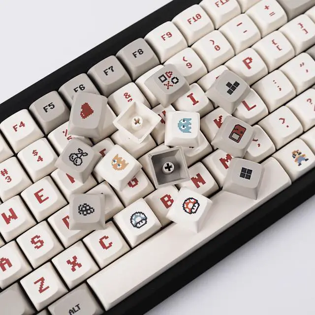 Alt view image 5 of 5 - YMDK 146 Key Gameboy Dye Sub ZDA PBT Keycap Similar to XDA for MX Keyboard 104 87 61 Melody 96 KBD75 ID80 GK64 68(Only Keycap) (Gameboy)