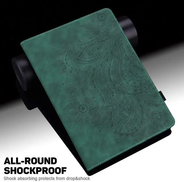 Alt view image 3 of 5 - ALILANG Case for 7"/6.8" Kindle Paperwhite (12th Generation-2024, 11th Generation-2021) with Stylus, Multiple Viewing Angles PU Leather Stand Flip Cover for Kindle Paperwhite 2024 Case-Green