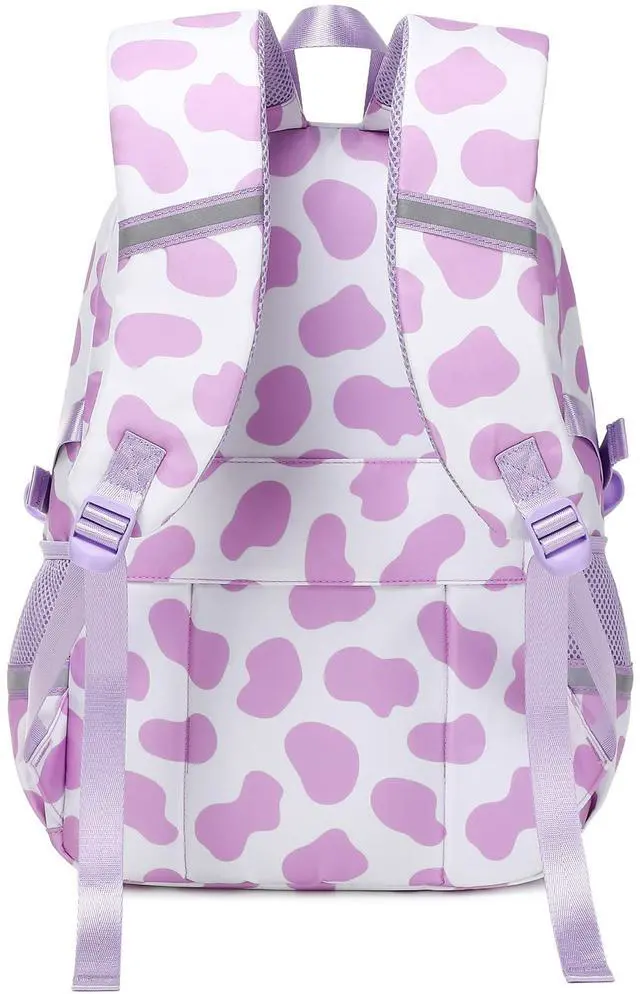 Alt view image 3 of 5 - abshoo Big Student Laptop Backpack For College Women Middle High School Teen Girls Bookbag Travel Daypack (Cow Print Purple)