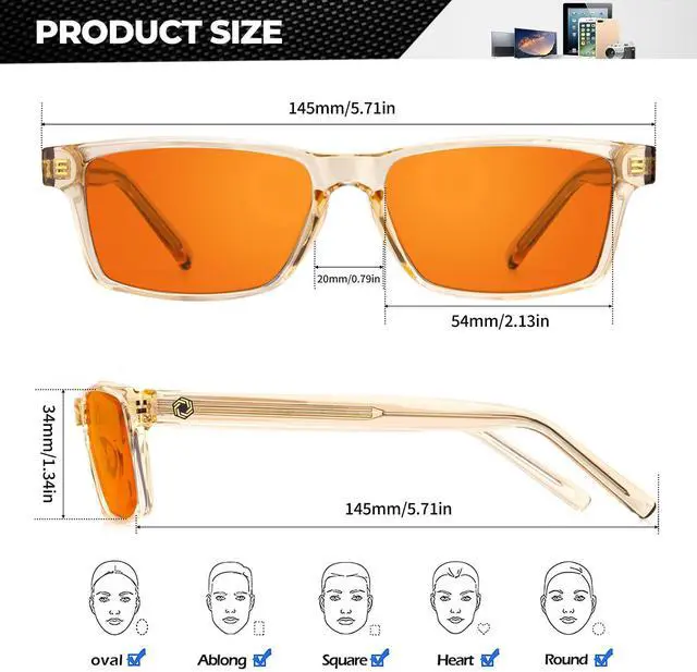 Alt view image 4 of 5 - ANYLUV Blue Light Glasses for Men & Women, Lightweight Stylish Blue Light Blocking Glasses, Eye Strain Relief Eye Protection
