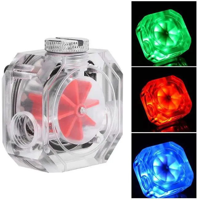 Main image of CPU Water Cooler,5V G1/4 Liquid CPU Cooler RGB CPU Water Block Water Cooling System Flow Meter Indicator Acrylic Replacement for PC Computer