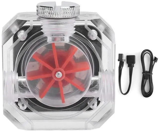 Alt view image 2 of 5 - CPU Water Cooler,5V G1/4 Liquid CPU Cooler RGB CPU Water Block Water Cooling System Flow Meter Indicator Acrylic Replacement for PC Computer