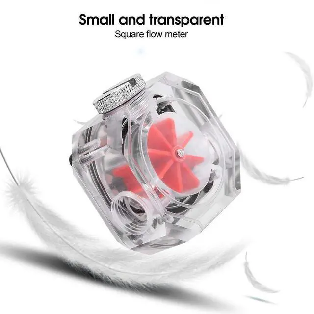 Alt view image 5 of 5 - CPU Water Cooler,5V G1/4 Liquid CPU Cooler RGB CPU Water Block Water Cooling System Flow Meter Indicator Acrylic Replacement for PC Computer