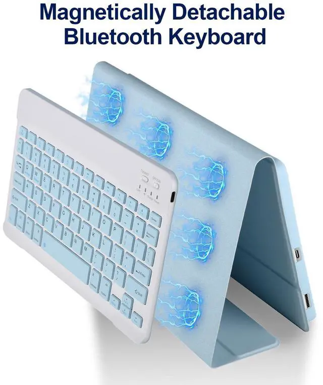Alt view image 5 of 5 - Keyboard Case for Samsung Galaxy S6 Lite 10.4" 2022/2020,Case with Keyboard for Samsung S6 lite with S Pen Holder,Detachable Wireless Bluetooth Keyboard for Galaxy S6 Lite 10.4" Auto Wake/Sleep,Blue