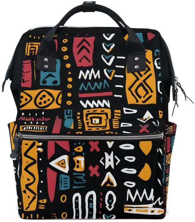 Main image of ALAZA African Ethinic Geometric Print Laptop Backpack Anti Theft Purse Backpack for Women Men,15.6 inch Doctor Bag College Backpacks Travel Casual Daypack