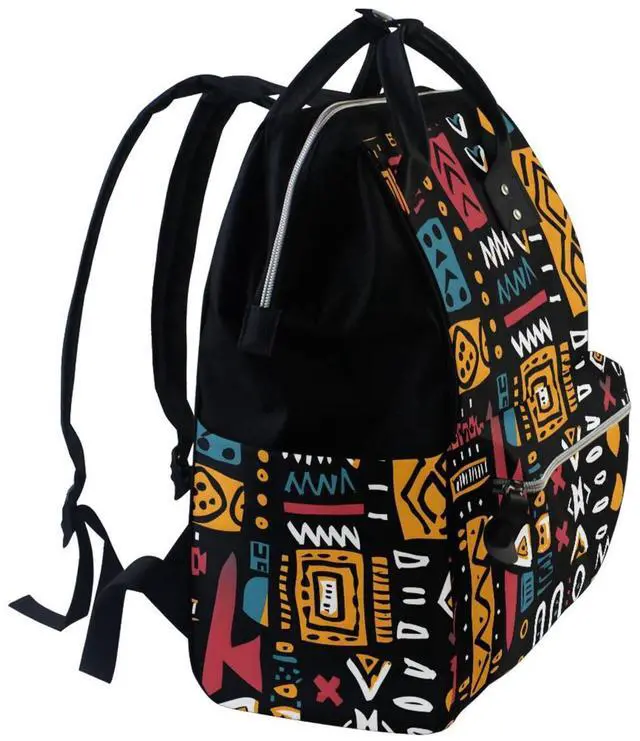Alt view image 3 of 5 - ALAZA African Ethinic Geometric Print Laptop Backpack Anti Theft Purse Backpack for Women Men,15.6 inch Doctor Bag College Backpacks Travel Casual Daypack