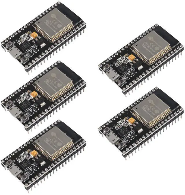 Main image of AITRIP 5PCS 38pin ESP-WROOM-32 ESP32 ESP-32S Development Board 2.4GHz Dual-Mode WiFi + Bluetooth Dual Cores Microcontroller Processor Integrated with Antenna RF AMP Filter AP STA for Arduino IDE