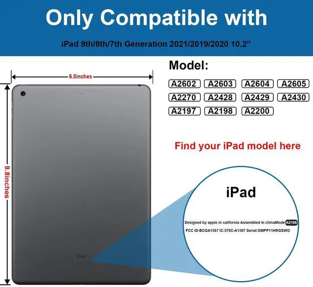 Alt view image 2 of 5 - Andnary Case for iPad 9th/8th/7th Generation 10.2 inch, Heavy Duty Shockproof Protective Cover with 360deg Rotating Handle/Bracket/Pen Holder/Shoulder Strap, Case for iPad 2021/2020/2019, Black