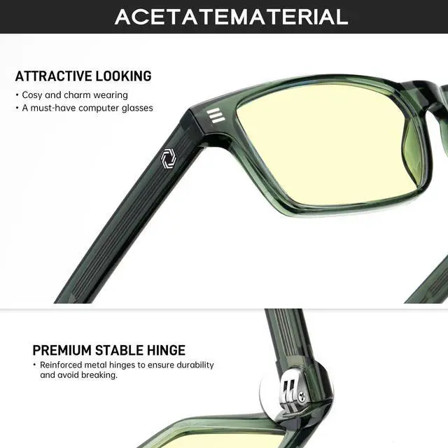 Alt view image 3 of 5 - ANYLUV Blue Light Glasses for Men & Women, Lightweight Stylish Blue Light Blocking Glasses, Eye Strain Relief Eye Protection