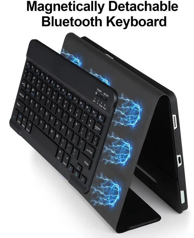 Alt view image 5 of 5 - Keyboard Case for Samsung Galaxy Tab S9 FE 10.9"/ S9 11" 2023,Case with Keyboard for Samsung S9 FE with S Pen Holder,Detachable Wireless Bluetooth Keyboard for Galaxy S9 11" Auto Wake/Sleep,Black