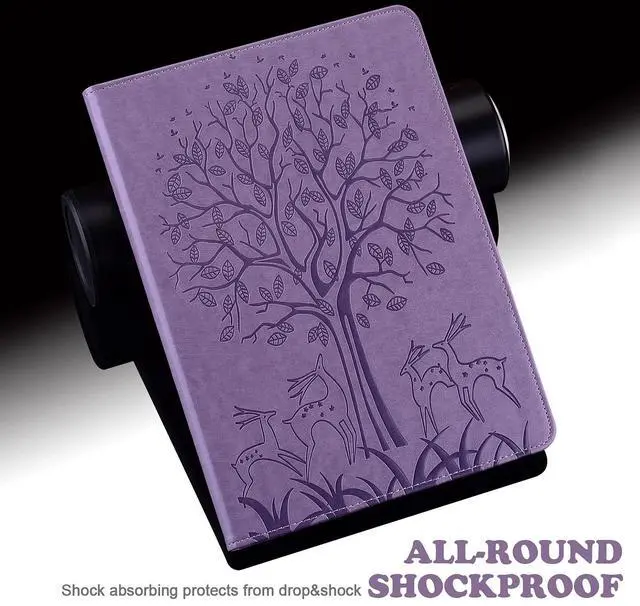 Alt view image 3 of 5 - ALILANG Kindle Fire Max 11 Case - 2023 Release, PU Leather Card Slot Shockproof Smart Cover - Purple