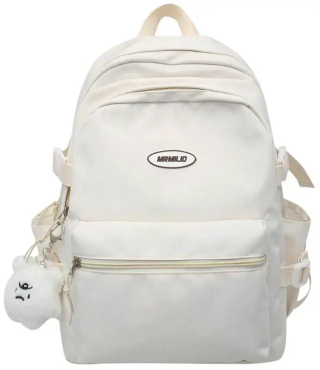 Main image of BILIPOPX Kawaii Backpack with Cute Accessories Aesthetic 15.6 Inch Laptop Backpack Pendant (White)