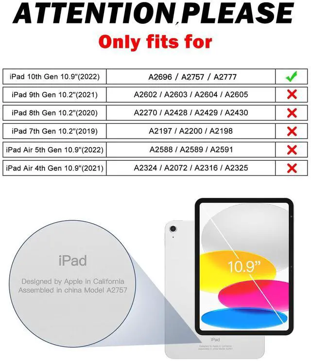 Alt view image 2 of 5 - Case for iPad (A16) 11th/10th Generation 11''/10.9'' 2025/2022 Kids with Pencil Holder 360degRotate Handle Strap/Stand