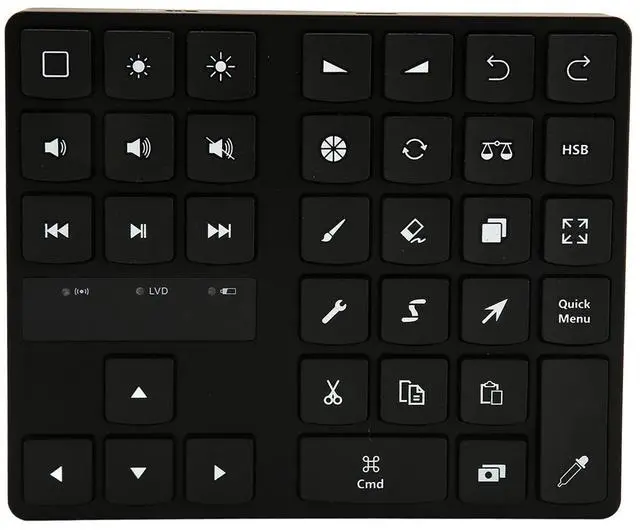 Main image of Mini KeyDial 35 Keys Wireless Express Key Shortcut Keyboard for Graphics Drawing Video Photo Editing Controller, One Handed Drawing Keyboard for IOS, Tablet PC Laptop