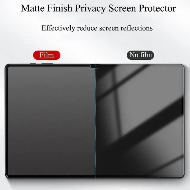 Alt view image 3 of 5 - [1 Pack] Privacy Screen Protector Suit for Samsung Galaxy Tab S10 Plus /Samsung Galaxy Tab S9 Plus 2023/ Samsung Galaxy Tab S8 Plus(SM-X800) 5G /Tab S7 FE 2021/Galaxy Tab S7 Plus 2020 12.4 Inch , Matt