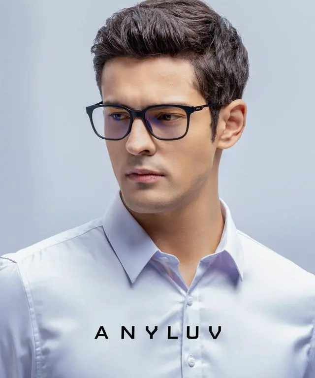 Alt view image 2 of 5 - ANYLUV Blue Light Glasses for Men, Computer Gaming Glasses, Stylish Anti Eyestrain Blue Light Blocking Glasses Men