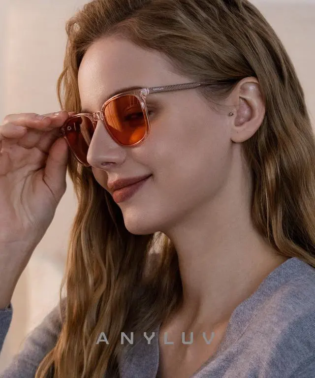 Alt view image 2 of 5 - ANYLUV Blue Light Glasses for Woman Men, Womens Blue Light Blocking Glasses Computer Glasses Anti Eyestrain & UV400
