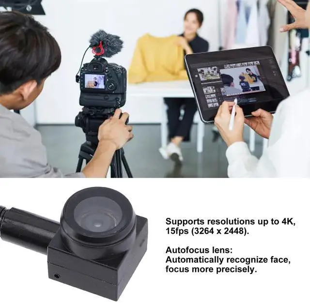 Alt view image 3 of 5 - 4K USB Center Webcam for PC - Built in Microphone 80deg Viewing Angle Eye Webcam, Auto Focus 8MP Middle Screen Webcam