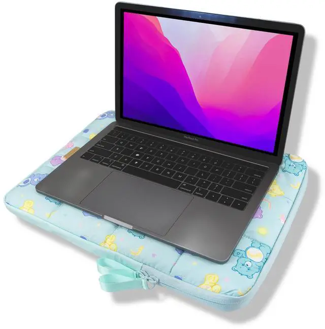 Alt view image 2 of 5 - Sonix | Puffy Laptop Sleeve | 15-16 Inch, Quilted Pillow Puffer Laptop Carrying Case, Computer Sleeve | Care Bears Pastel