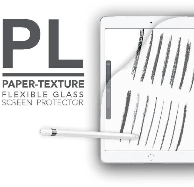 Alt view image 4 of 5 - ARMOR Flexible Glass Paper Texture Feel Screen Protector for iPad Pro 12.9" (1st & 2nd Gen), Anti-Glare with Blue Light Filter