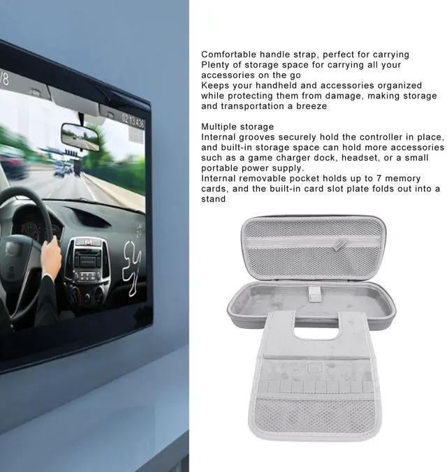 Alt view image 2 of 5 - Carrying Case for ROG Ally X 2024 RC72LA, Portable Hard Shell Carrying Case for Rog Ally 2023 RC71L for Claw A1M and Other Accessories, with Pockets (Gray)