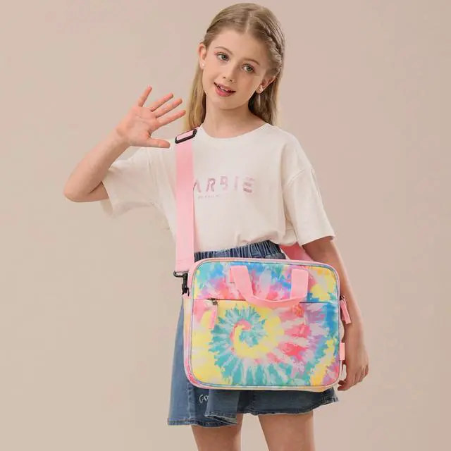 Alt view image 5 of 5 - Choco Mocha Kids Tablet Sleeve Bag for Girls, 12.5 Inch Tablet Carrying Case for Fire 7 8 10 HD 8 10, Kindle Kids Edition, iPad Bag for Kid, Tie Dye