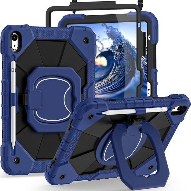 Main image of Auizotl Case for iPad (A16) 11th Gen 11 Inch (2025) /iPad 10th Gen 10.9 Inch (2022) with Screen Protector/Rotating Stand/Pencil Holder,Military Grade Shockproof i Pad Case 10th Generation,Navy Black