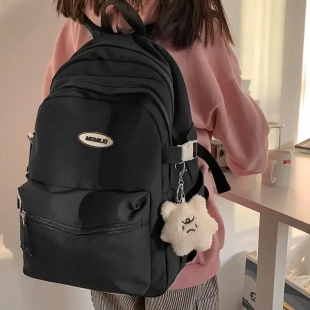 Alt view image 2 of 5 - BILIPOPX Kawaii Backpack with Cute Accessories Aesthetic 15.6 Inch Laptop Backpack Pendant (Black)