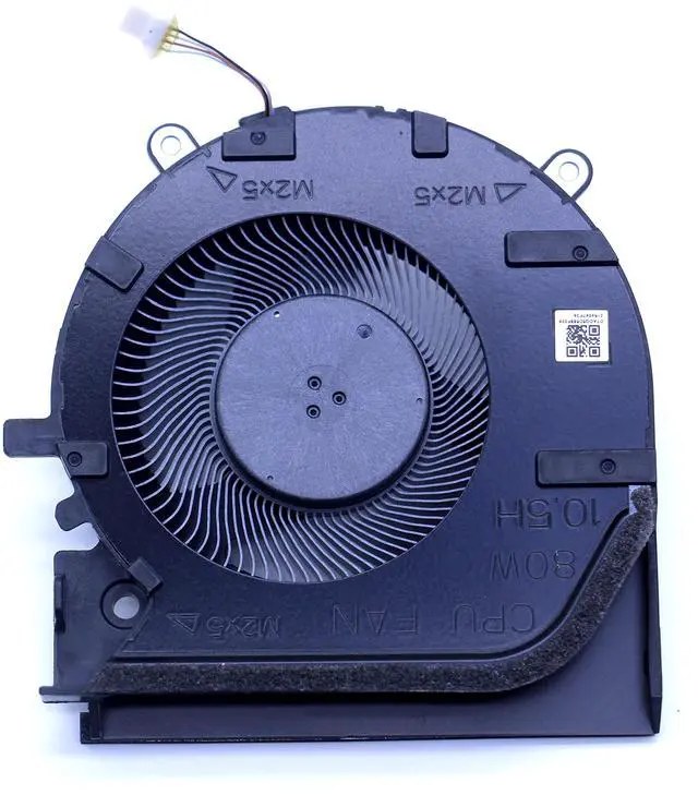 Alt view image 3 of 5 - BDWZNLA Replacement New Laptop CPU + GPU Cooling Fan for HP Victus 16-D 16-E 16-e0011ns TPN-Q263 80W (Not 60W) Series M75725-001 M75727-001 NS75C06 80W 10.5H DC5V 0.6A Fan