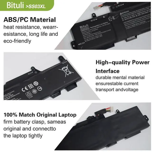 Alt view image 3 of 5 - Bituli SS03XL 933321-855 Battery for HP EliteBook 840 G5,EliteBook 730 735 740 745 830 846 G5, EliteBook 735 745 830 840 G6 ZBook 14U G5 G6 HSN-I13C-4 HSN-112C HSTNN-LB8G 932823-421 932823-1C1