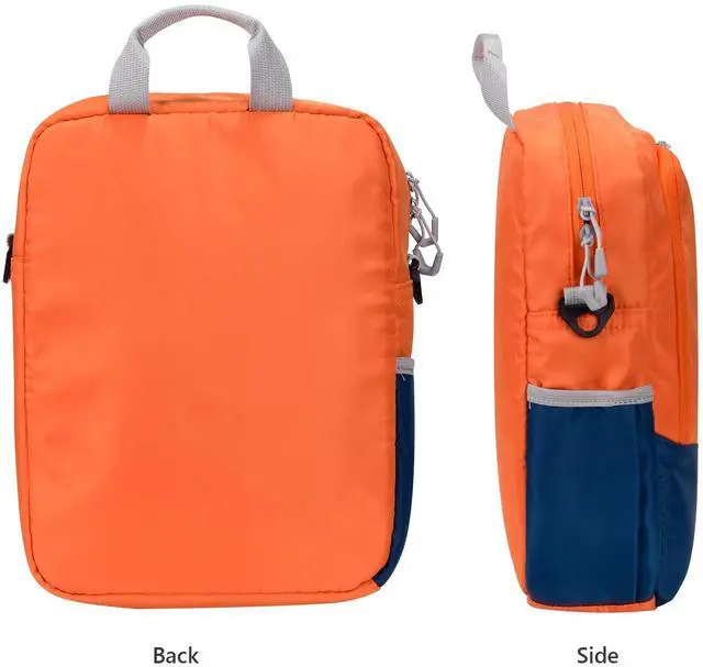 Alt view image 5 of 5 - 9-11 Inch Tablet Sleeve Bag, Padded Carrying Travel Case for iPad Pro 11-in, Galaxy Tab S9/S8, with Shoulder Strap (Orange)