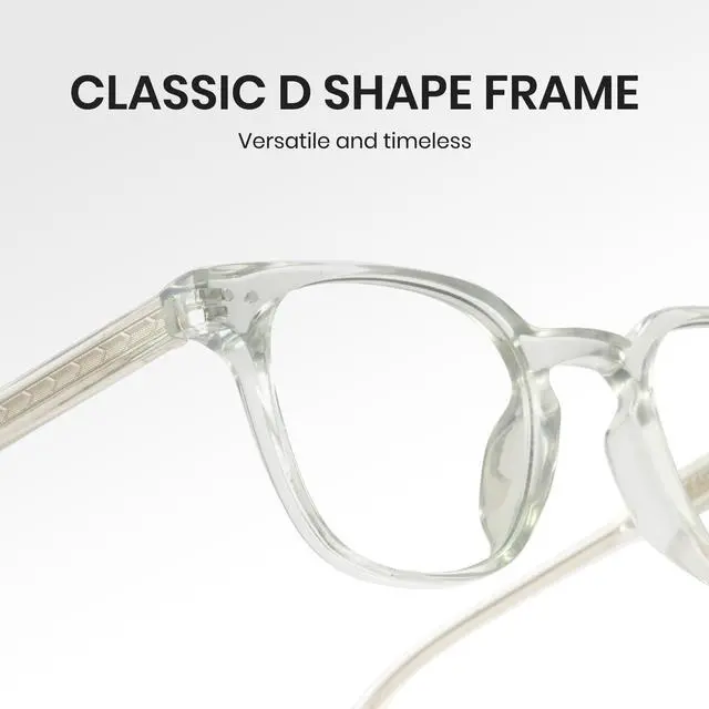 Alt view image 3 of 5 - Cyxus Photochromic Glasses Both Frames and Lenses Color Changing with Blue Light Blocking UV Protection(8231i26 Clear to Gray)