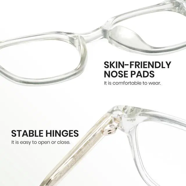 Alt view image 5 of 5 - Cyxus Photochromic Glasses Both Frames and Lenses Color Changing with Blue Light Blocking UV Protection(8231i26 Clear to Gray)