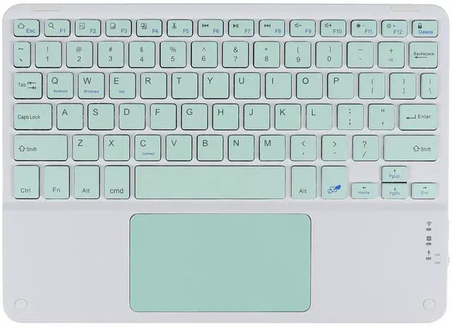 Main image of Wireless Bluetooth Keyboard, Ultra Slim Rechargeable Portable Cordless with Touchpad 10 Inch Wireless Keyboard for iOS Android Windows Mobile Phones Laptops Tables (Green)