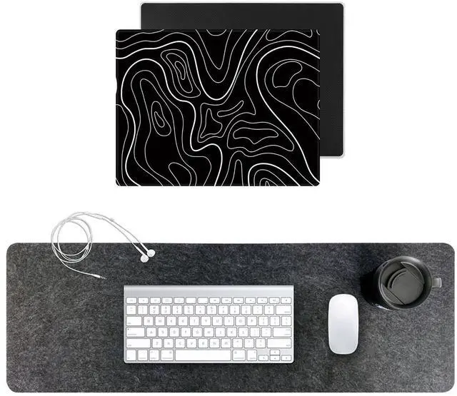 Main image of Felt Desk Mat & Glass Mouse Pad