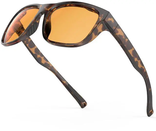 Main image of Bloomoak Gaming Glasses for Men|Orange Blue Light Blocking Square Glasses for Sleeping|Anti-Fatigue for Computer/Screen(XL)