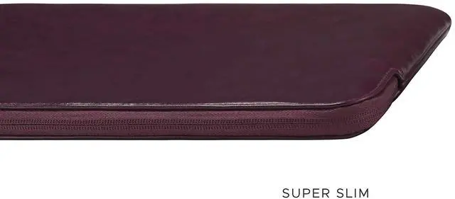 Alt view image 5 of 5 - Comfyable Slim Protective Laptop Sleeve Compatible with 13/13.3/14 Inch MacBook Air & MacBook Pro, Mac Travel Case, Laptop Pouch, Slim PU Leather Cover M4/M3/M2/M1 2025-2021, Berry Brown