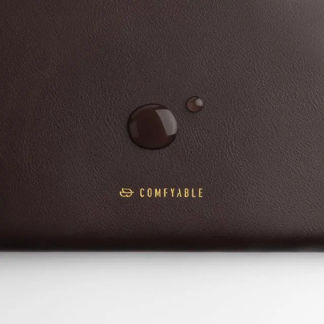 Alt view image 3 of 5 - Comfyable Slim Laptop Sleeve Compatible with 13 Inch MacBook Air 13 in M4 M3 M2 M1, 13" MacBook Pro, PU Leather Bag Water-Resistant Cover Case, Chocolate